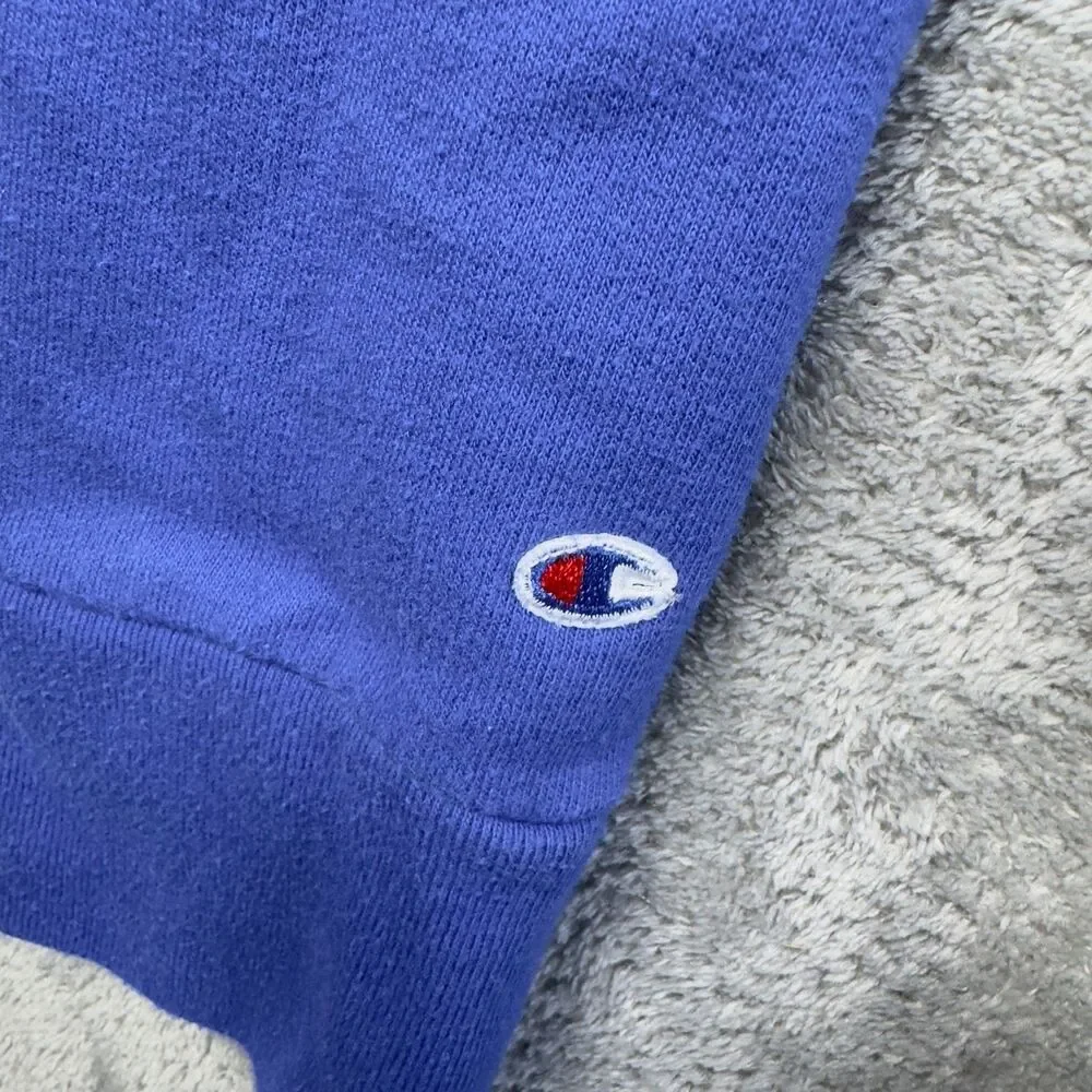 Champion KU Kansas Jayhawks Hoodie Womens Extra Large Blue Pullover Rock Chalk - Picture 10 of 10
